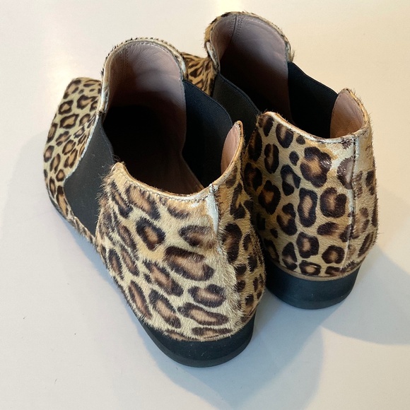 FABIO RUSCONI Italy Animal Print  Calf Hair Pointed Toe Booties Size EU 37 - Picture 8 of 8